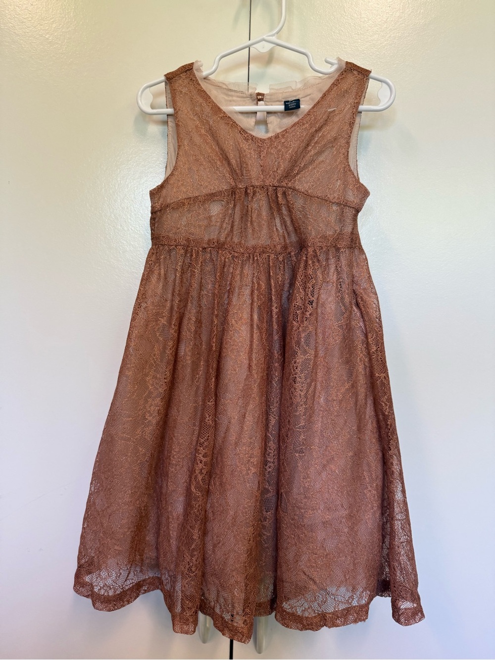 GAp neutral colored Lace Party Dress - weddings, Easter, photos. Like new